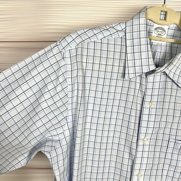 Brooks Brothers Cotton Plaid Button Down Shirt Regent Fit size 16 2-3 - Picture 4 of 13